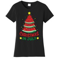 Christmas In July Watermelon Xmas Tree Summer Women's T-Shirt