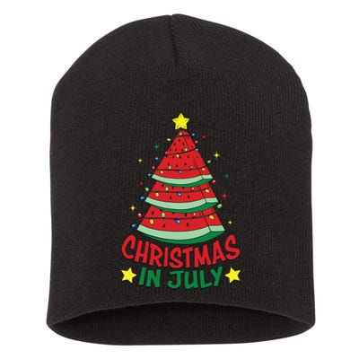 Christmas In July Watermelon Xmas Tree Summer Short Acrylic Beanie