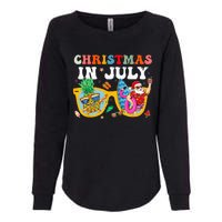 Christmas In July Santa Sunglasses Summer Beach Funny Xmas Womens California Wash Sweatshirt