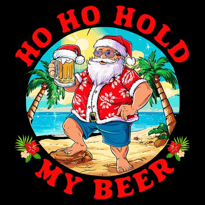 Christmas In July Summer Santa Sunglasses Ho Ho Hold My Beer Impact Tech Backpack