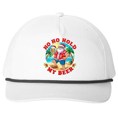 Christmas In July Summer Santa Sunglasses Ho Ho Hold My Beer Snapback Five-Panel Rope Hat