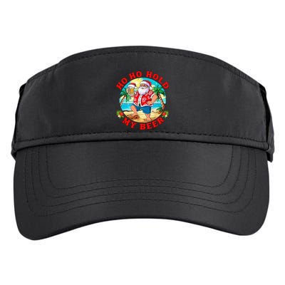Christmas In July Summer Santa Sunglasses Ho Ho Hold My Beer Adult Drive Performance Visor