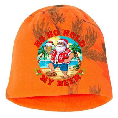 Christmas In July Summer Santa Sunglasses Ho Ho Hold My Beer Kati - Camo Knit Beanie