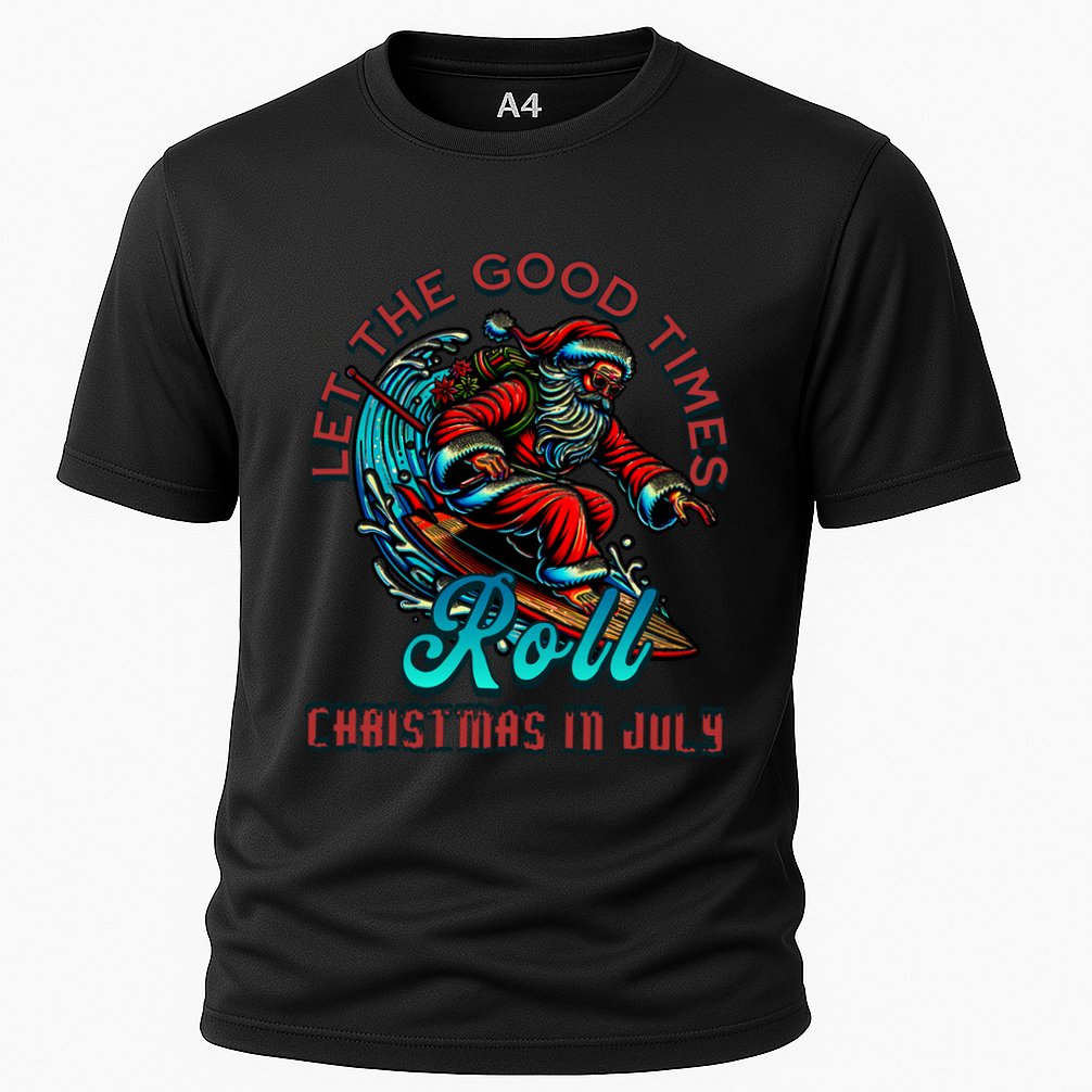 Christmas In July Surfing Santa Claus Beach Xmas Surf Performance Shirt