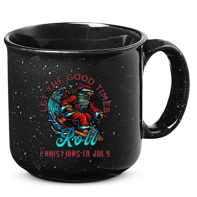 Christmas In July Surfing Santa Claus Beach Xmas Surf 15oz Campfire Ceramic Mug