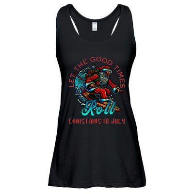 Christmas In July Surfing Santa Claus Beach Xmas Surf Ladies Essential Flowy Tank