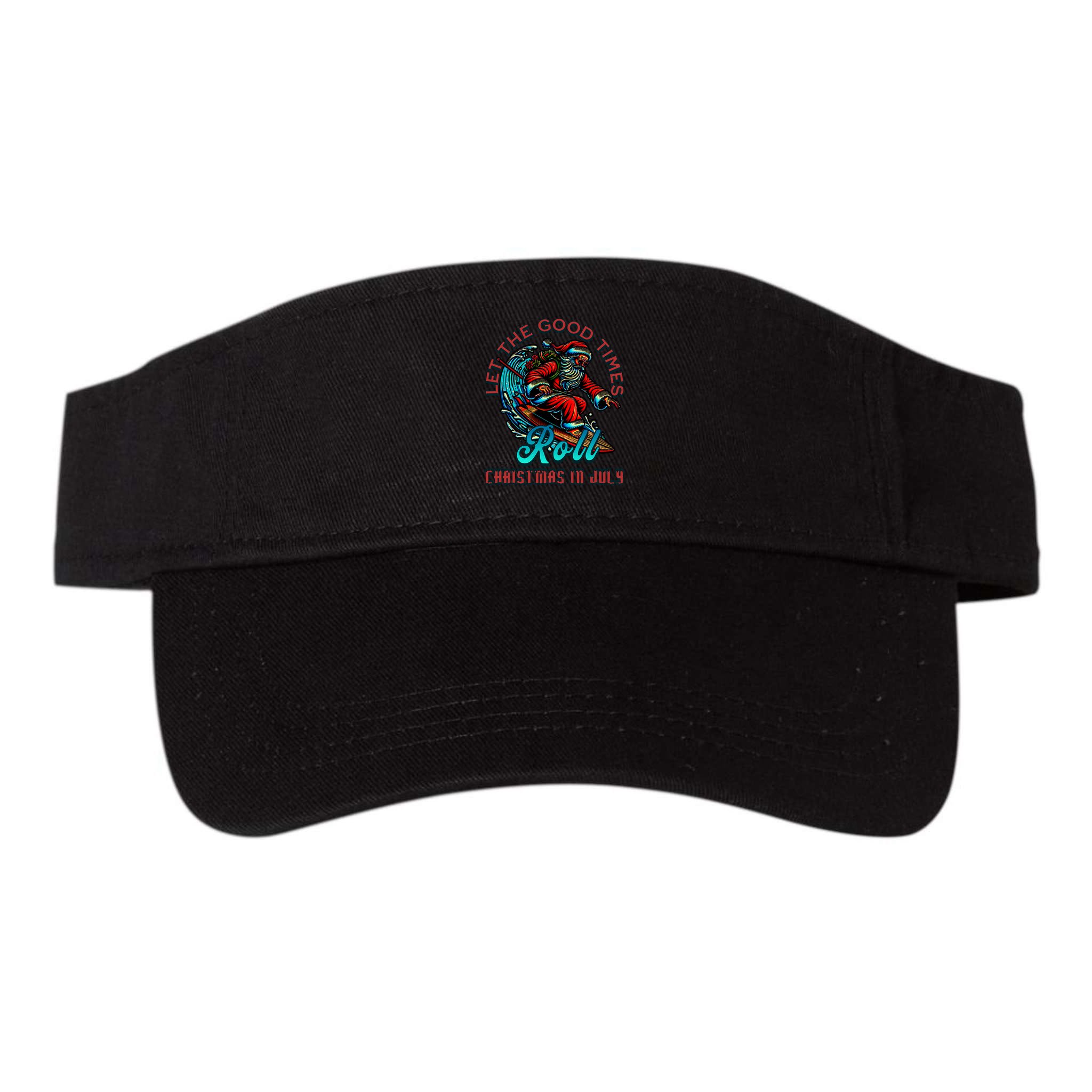 Christmas In July Surfing Santa Claus Beach Xmas Surf Visor