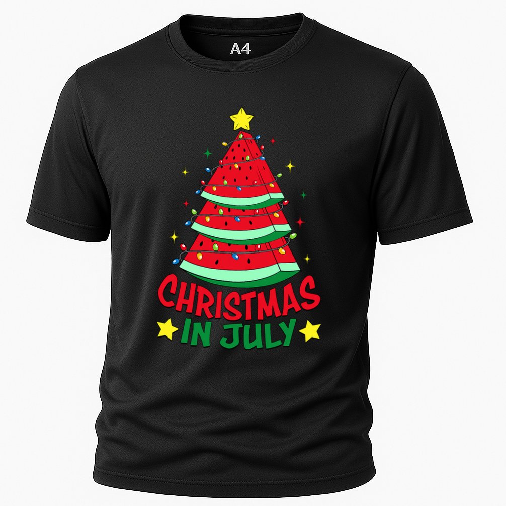 Christmas In July Watermelon Xmas Tree Summer Performance Shirt
