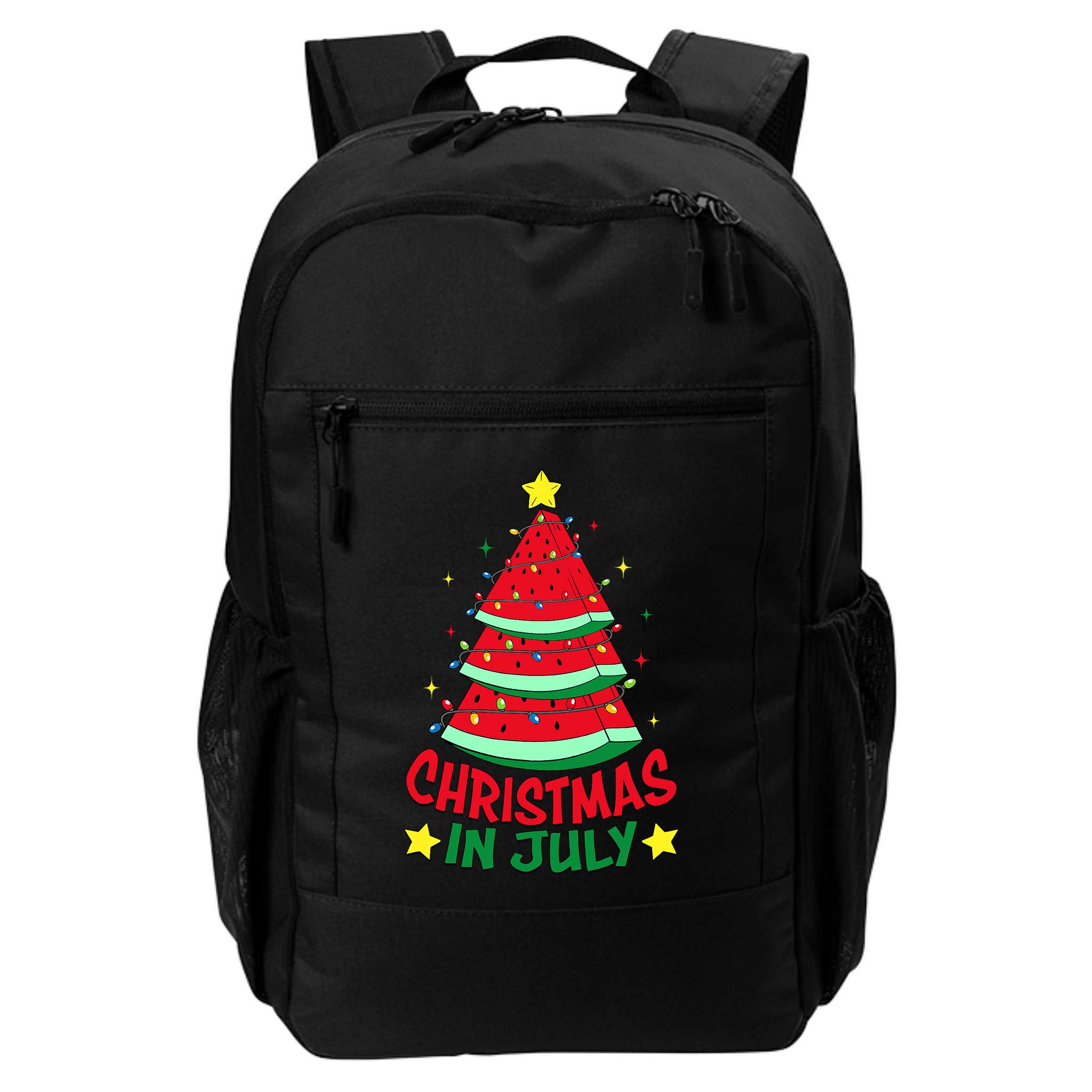 Christmas In July Watermelon Xmas Tree Summer Backpack