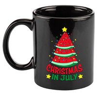 Christmas In July Watermelon Xmas Tree Summer 11oz C Handle Ceramic Mug