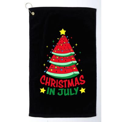 Christmas In July Watermelon Xmas Tree Summer Golf Towel