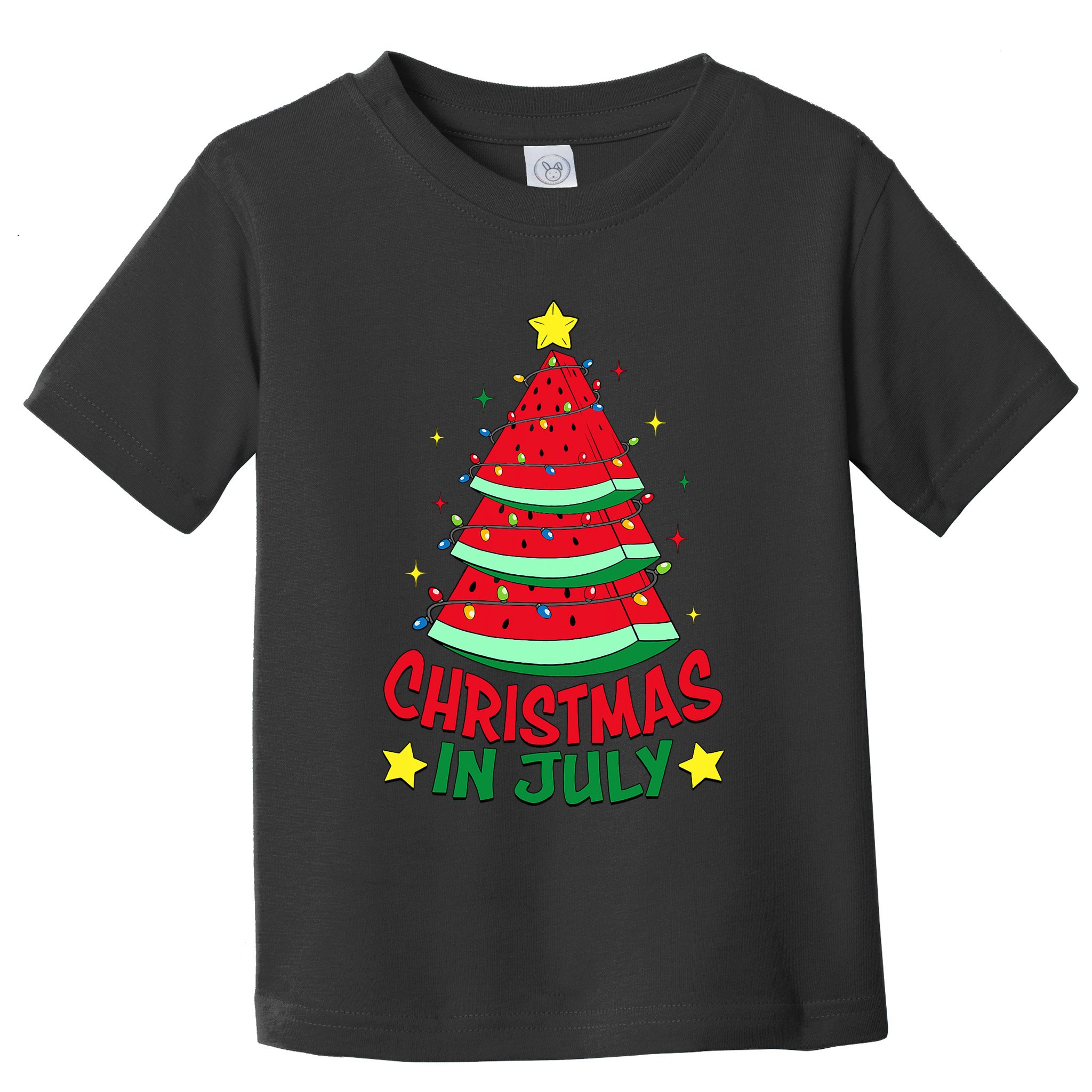 Christmas In July Watermelon Xmas Tree Summer Toddler T-Shirt