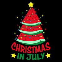 Christmas In July Watermelon Xmas Tree Summer Zip Tote Bag