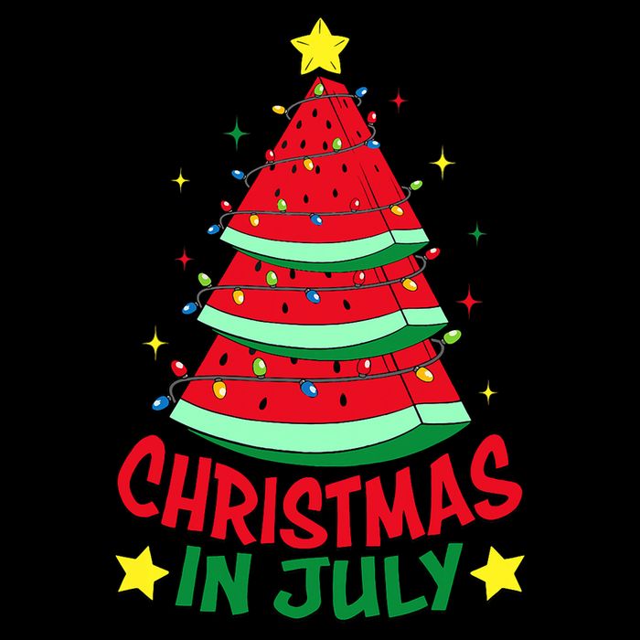 Christmas In July Watermelon Xmas Tree Summer Zip Tote Bag