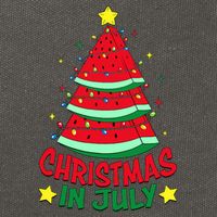 Christmas In July Watermelon Xmas Tree Summer Cotton Canvas Backpack
