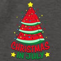 Christmas In July Watermelon Xmas Tree Summer Vector Backpack