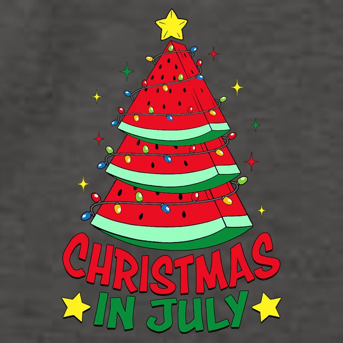 Christmas In July Watermelon Xmas Tree Summer Vector Backpack