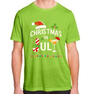 Christmas In July With Candy Cane For Summer Beach Xmas Adult ChromaSoft Performance T-Shirt