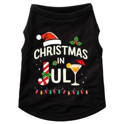 Christmas In July With Candy Cane For Summer Beach Xmas Doggie Tank