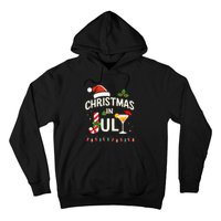 Christmas In July With Candy Cane For Summer Beach Xmas Hoodie