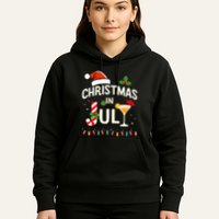 Christmas In July With Candy Cane For Summer Beach Xmas Hoodie