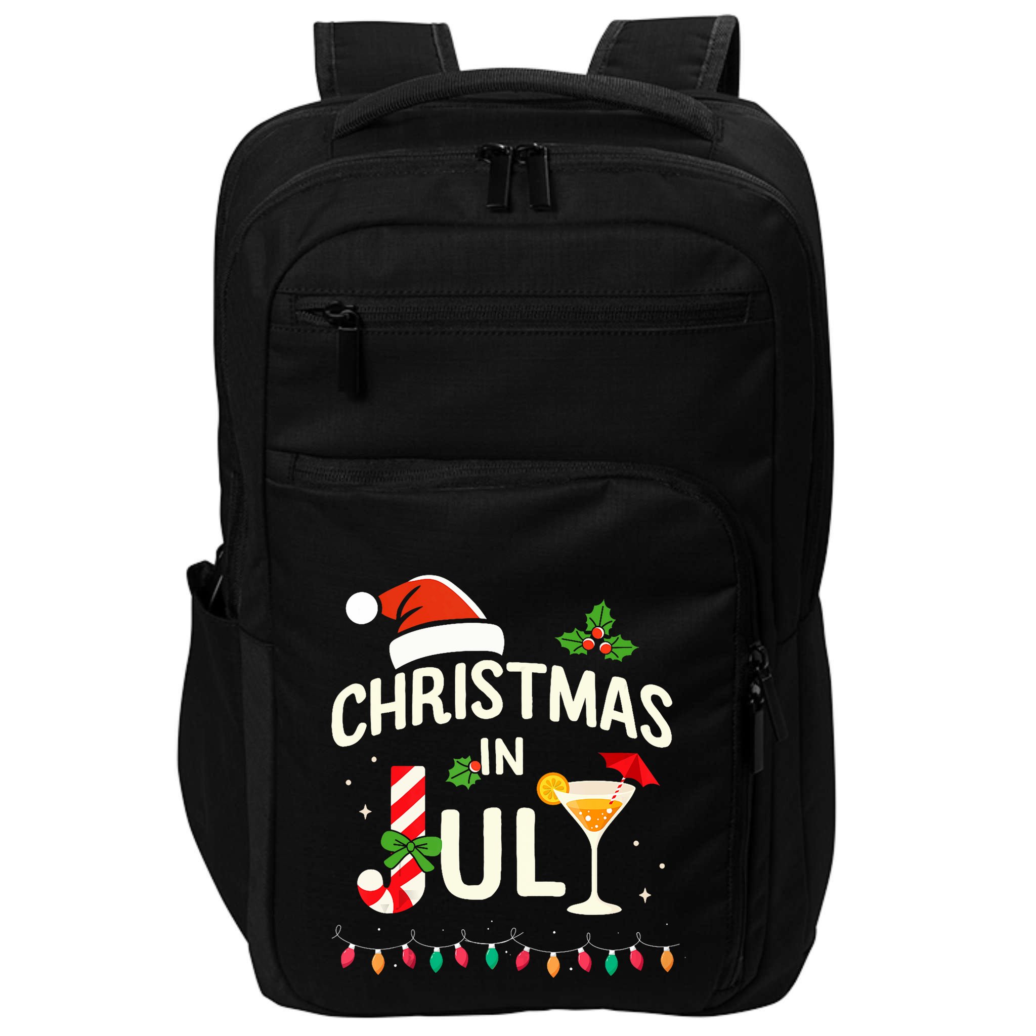 Christmas In July With Candy Cane For Summer Beach Xmas Impact Tech Backpack