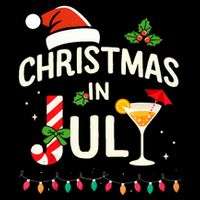 Christmas In July With Candy Cane For Summer Beach Xmas Drawstring Bag