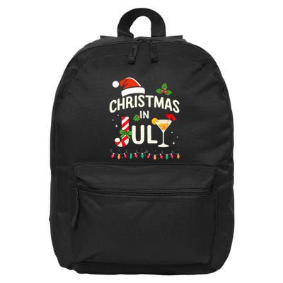 Christmas In July With Candy Cane For Summer Beach Xmas 16 in Basic Backpack