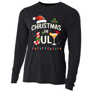 Christmas In July With Candy Cane For Summer Beach Xmas Cooling Performance Long Sleeve Crew