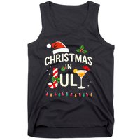 Christmas In July With Candy Cane For Summer Beach Xmas Tank Top