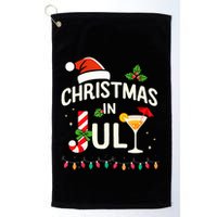 Christmas In July With Candy Cane For Summer Beach Xmas Golf Towel