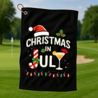 Christmas In July With Candy Cane For Summer Beach Xmas Golf Towel
