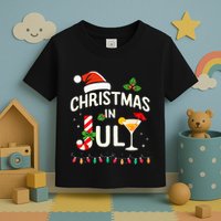 Christmas In July With Candy Cane For Summer Beach Xmas Toddler T-Shirt