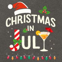 Christmas In July With Candy Cane For Summer Beach Xmas Cotton Canvas Backpack