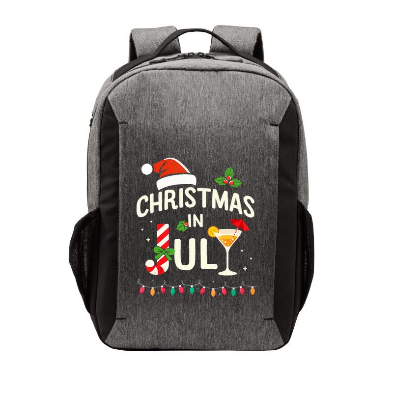 Christmas In July With Candy Cane For Summer Beach Xmas Vector Backpack