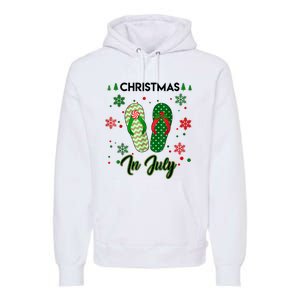 Christmas In July Flip Flops Summer Vacation Beach Lovers Premium Hoodie