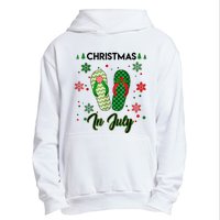 Christmas In July Flip Flops Summer Vacation Beach Lovers Urban Pullover Hoodie