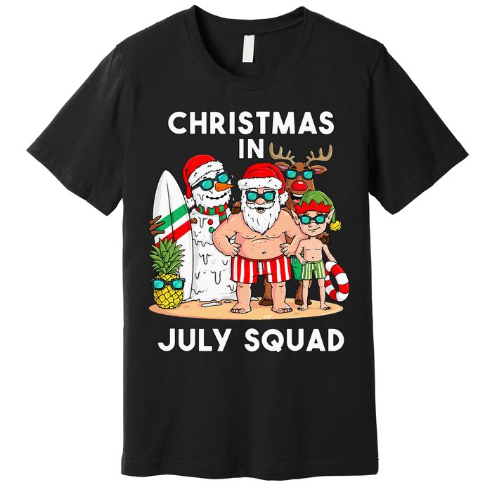 Christmas In July Squad Santa And Friends Xmas Premium T-Shirt