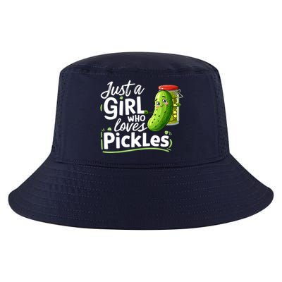 Cute Im Just A Girl Who Loves Pickles For Funny Pickle Lovers Gift Cool Comfort Performance Bucket Hat