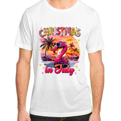 Christmas In July Flamingo Beach Summer Adult ChromaSoft Performance T-Shirt