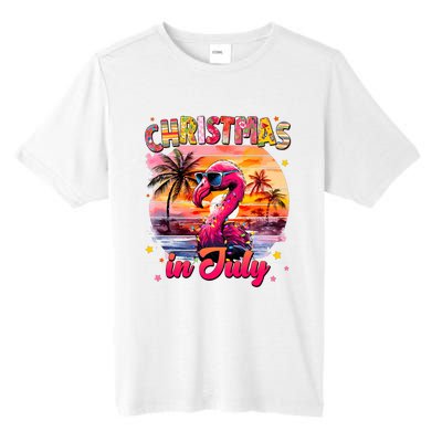 Christmas In July Flamingo Beach Summer Tall Fusion ChromaSoft Performance T-Shirt