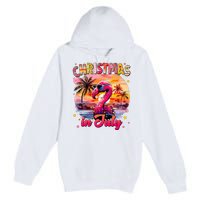 Christmas In July Flamingo Beach Summer Premium Pullover Hoodie