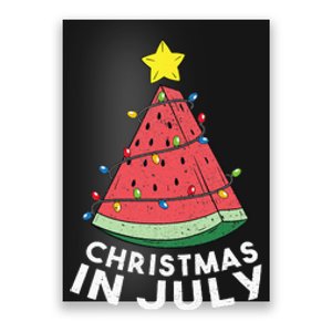 Christmas In July Summer Watermelon Xmas Tree Poster