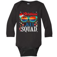 Christmas In July Squad Sunglasses Summer Beach Funny Xmas Baby Long Sleeve Bodysuit