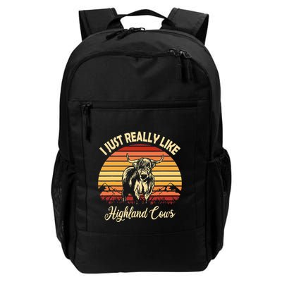 Cowgirl I Just Really Like Highland Cows Scottish Cow Backpack