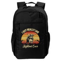 Cowgirl I Just Really Like Highland Cows Scottish Cow Backpack