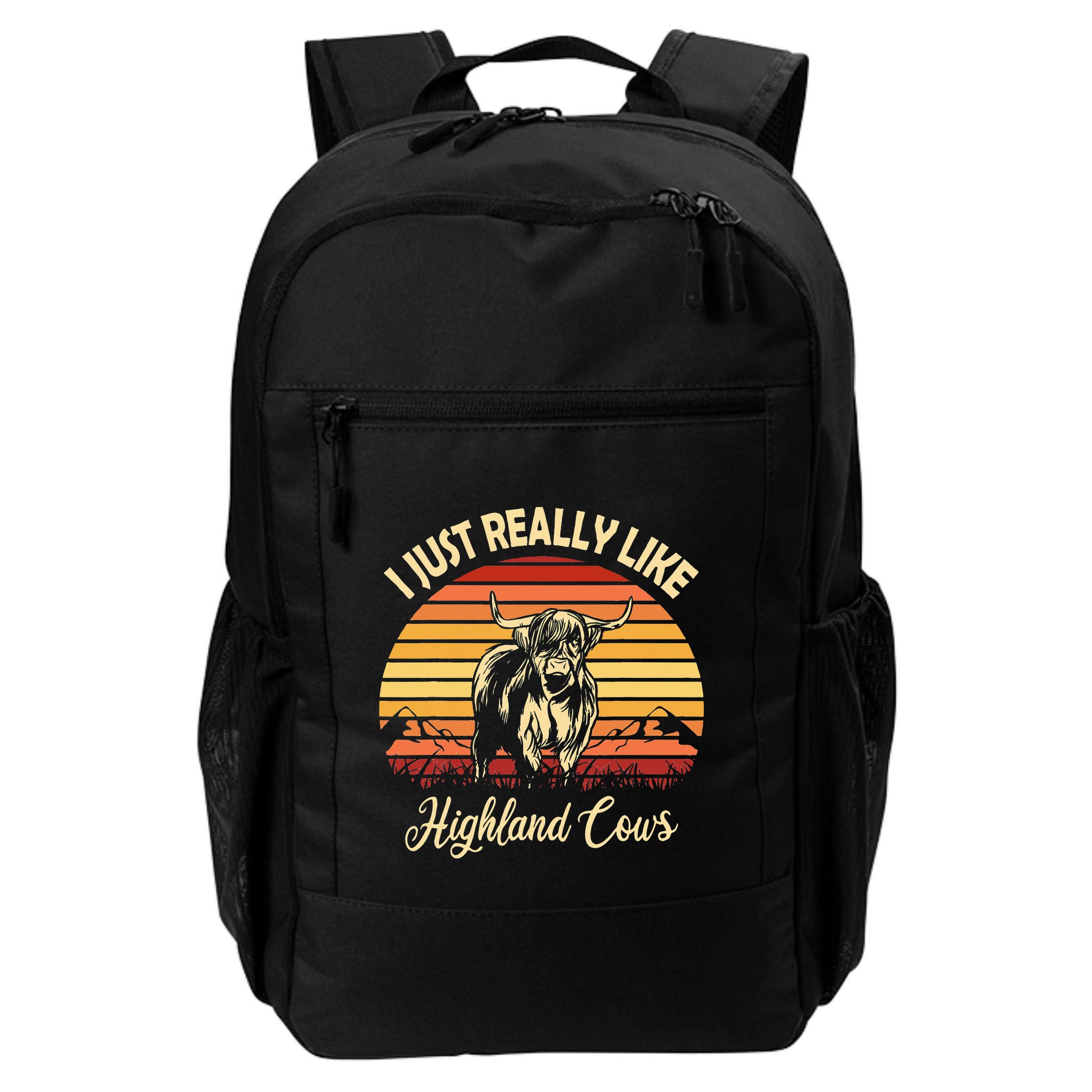 Cowgirl I Just Really Like Highland Cows Scottish Cow Backpack