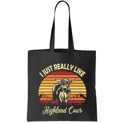 Cowgirl I Just Really Like Highland Cows Scottish Cow Bag