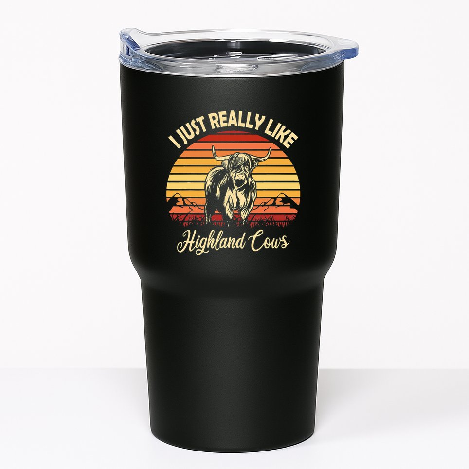 Cowgirl I Just Really Like Highland Cows Scottish Cow Tumbler