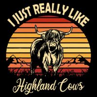 Cowgirl I Just Really Like Highland Cows Scottish Cow Cooling Performance Long Sleeve Crew